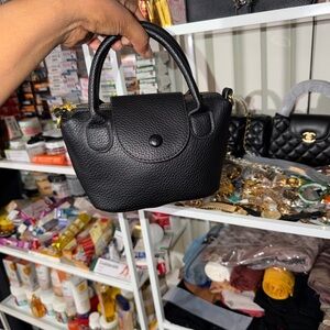 Black Leather Brand New Top-Handle Women's Bag - Classic Minimalist